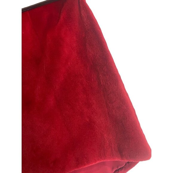 Ben Kahn Vintage Red Fur Maxi Skirt XL Size 16 18 - Picture 4 of 4